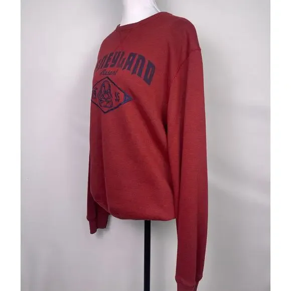 Disneyland Resort Red Crewneck Sweatshirt Mickey Vintage Style Size Medium - Picture 2 of 9